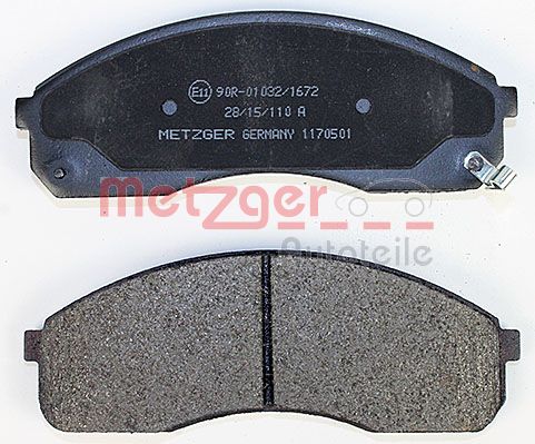 METZGER 1170501 Bremsbelagsatz, Scheibenbremse